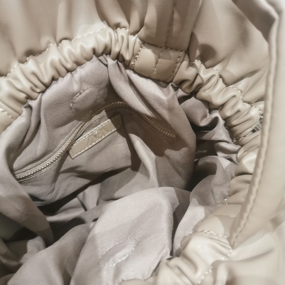 Zara lined button maxi buckle bag in taupe - Picture 8 of 9